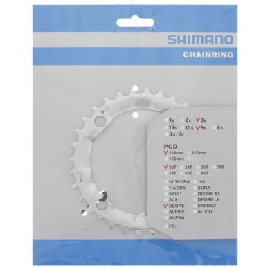 Shimano Kettingblad 32T Zilver Deore FC-M510-S